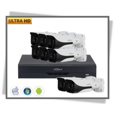 HDCVI Dahua Ultra Hd 4k Videoovervågning Starlight Fixed-focal Bullet Camera Sæt 8